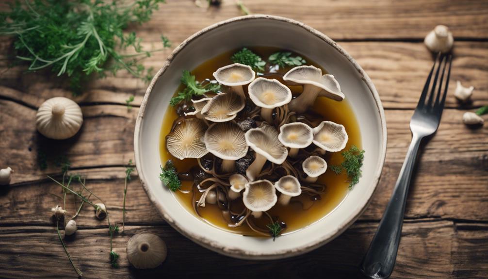 slow cooked mushroom broth