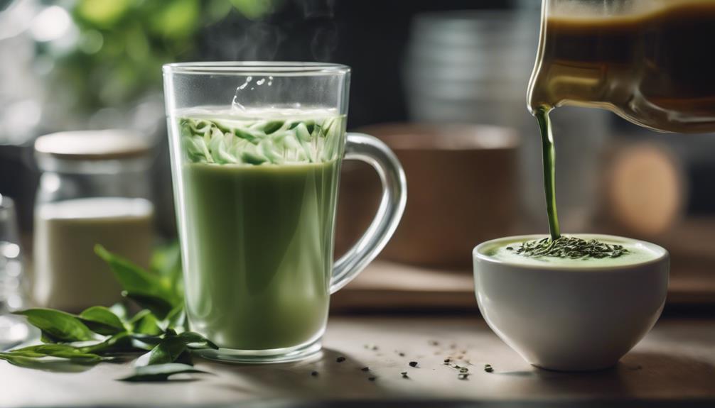 soothing green tea latte