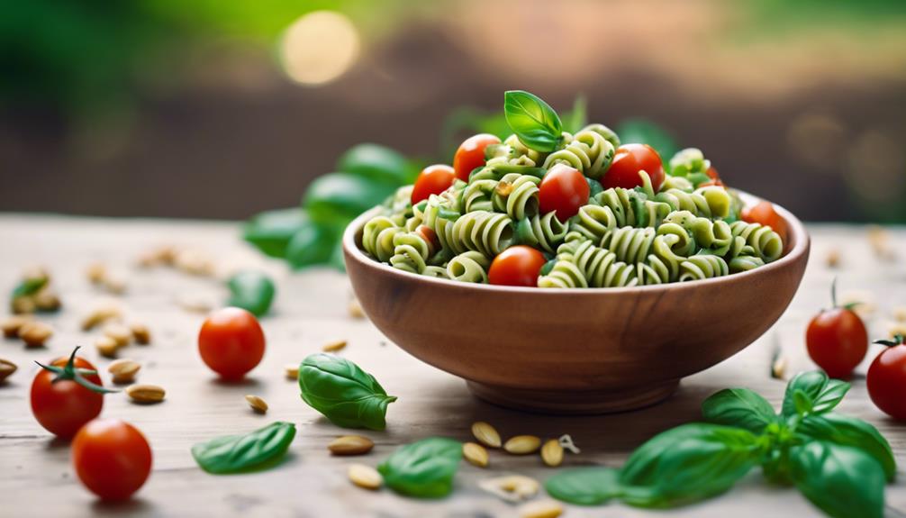 soothing homemade pesto dish