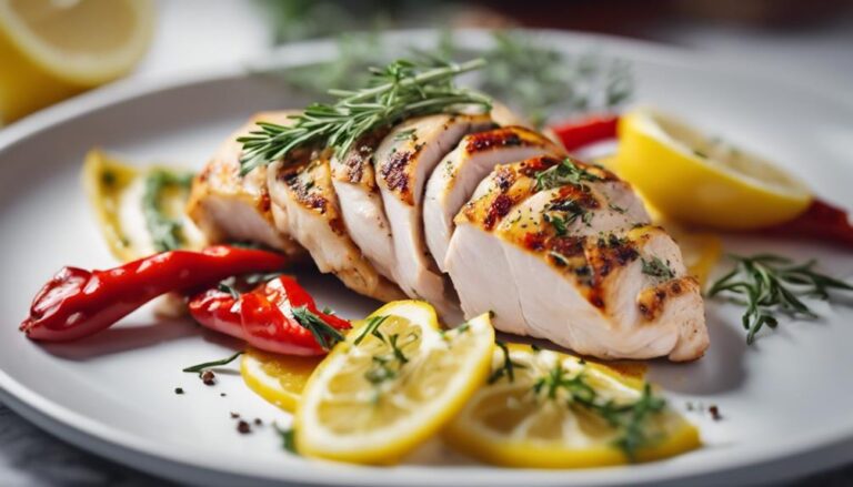 Dinner Sous Vide Lemon Herb Chicken With Red Peppers