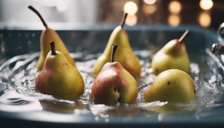 Sous Vide Poached Pears With Cinnamon