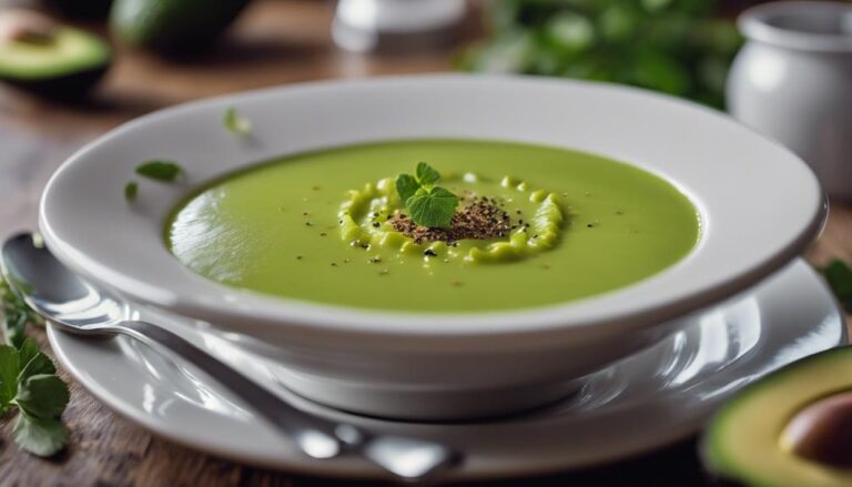 Chilled Avocado Soup With Sous Vide Cucumber