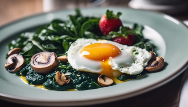 Breakfast Sous Vide Spinach and Mushroom Egg Whites