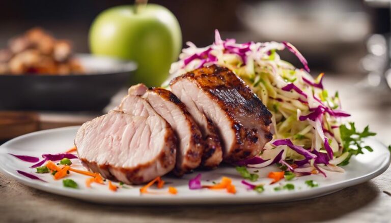 Sous Vide Grilled Pork Tenderloin With Apple Slaw