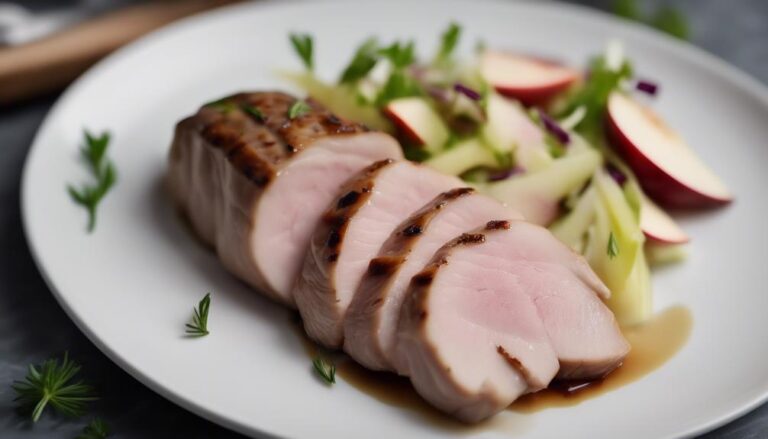 Sous Vide Pork Tenderloin With Apple and Fennel Salad