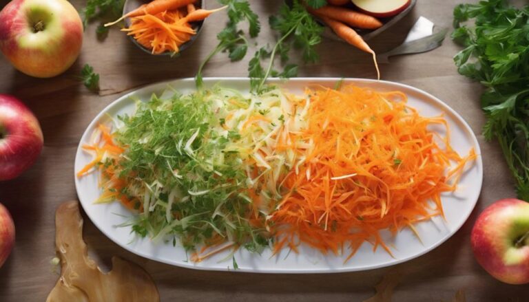 Salad Sous Vide Carrot and Apple Slaw