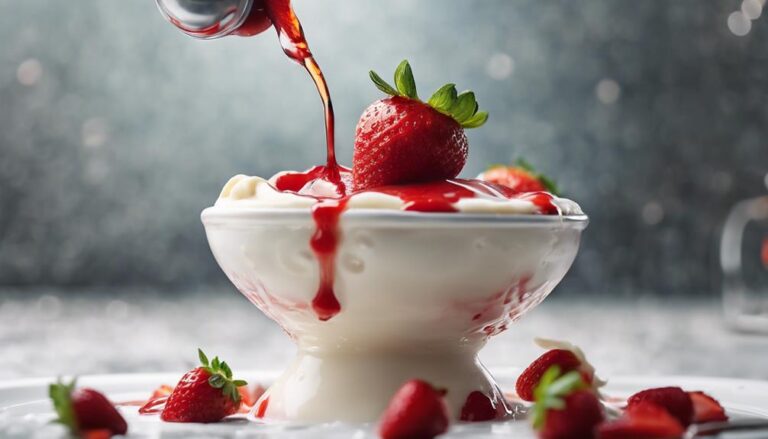 Dessert Sous Vide Strawberry Compote Over Low-Fat Vanilla Ice Cream