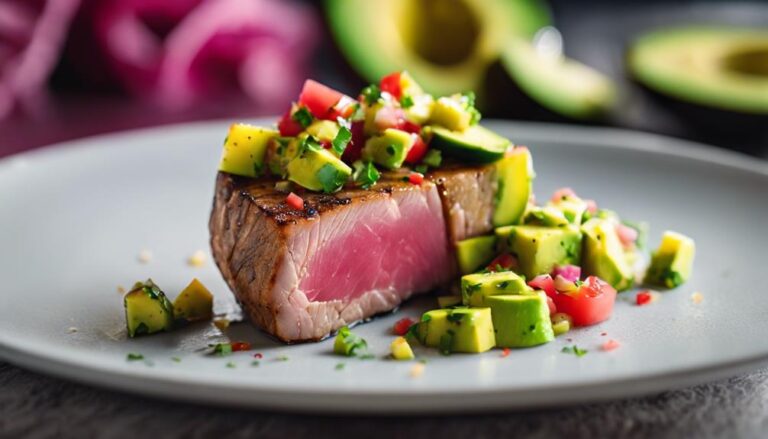 Lunch Sous Vide Tuna Steak With Avocado Salsa