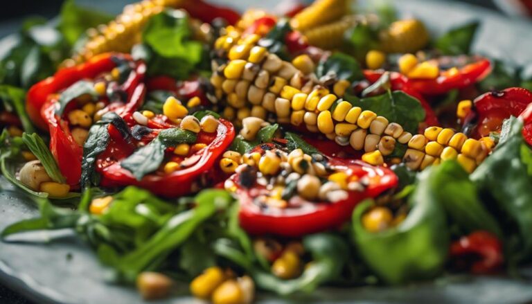 Salad Sous Vide Roasted Red Pepper and Corn Salad