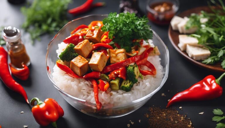 Lunch Sous Vide Spicy Red Pepper and Tofu Stir-Fry