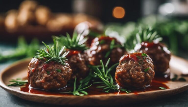 Sous Vide Bison Meatballs With Tarragon