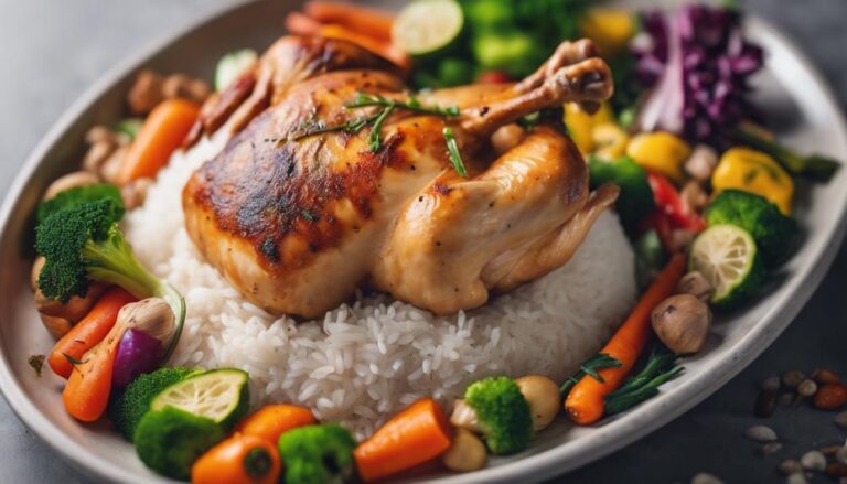 Sous Vide Chicken and Rice With Mixed Vegetables