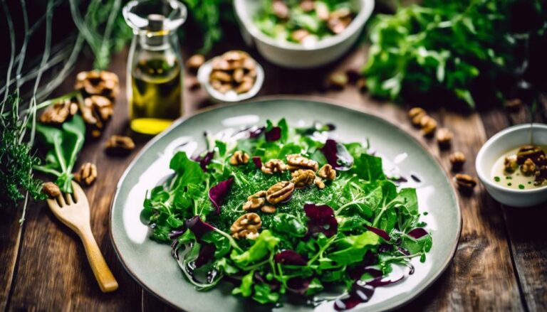 Sous Vide Mixed Greens With Walnut Oil Dressing