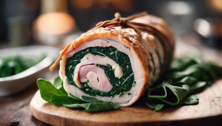 Sous Vide Turkey Roulade With Spinach Filling