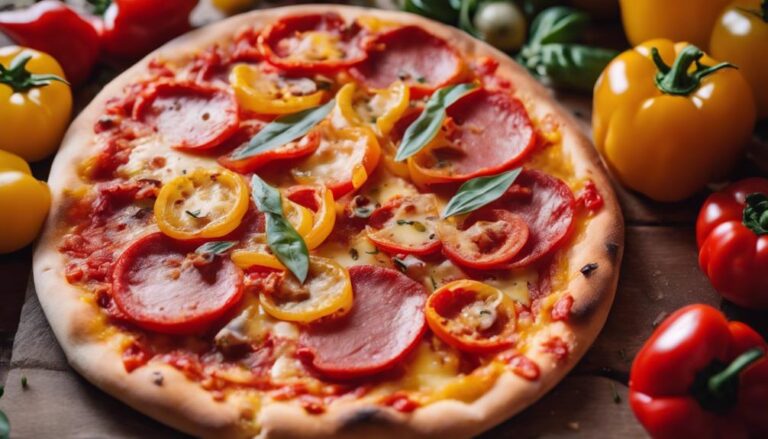 Special Sous Vide Red Pepper and Yellow Tomato Pizza