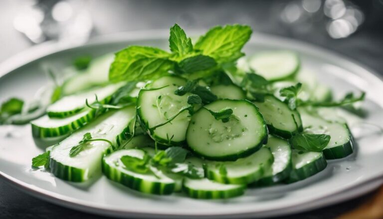 Sous Vide Cucumber and Mint Salad