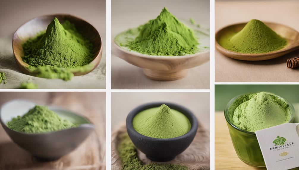 varieties of matcha powder