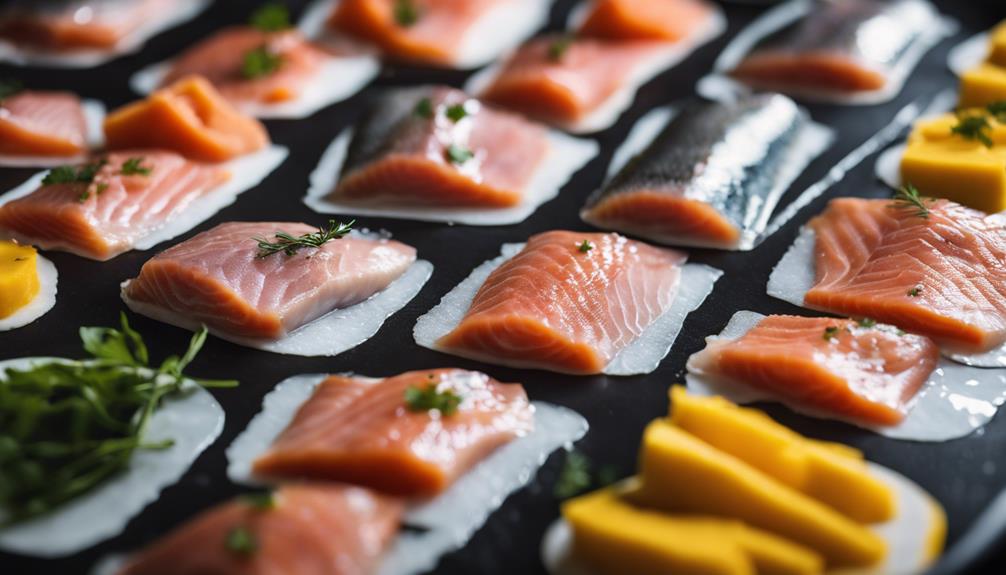 varieties of trout fillet