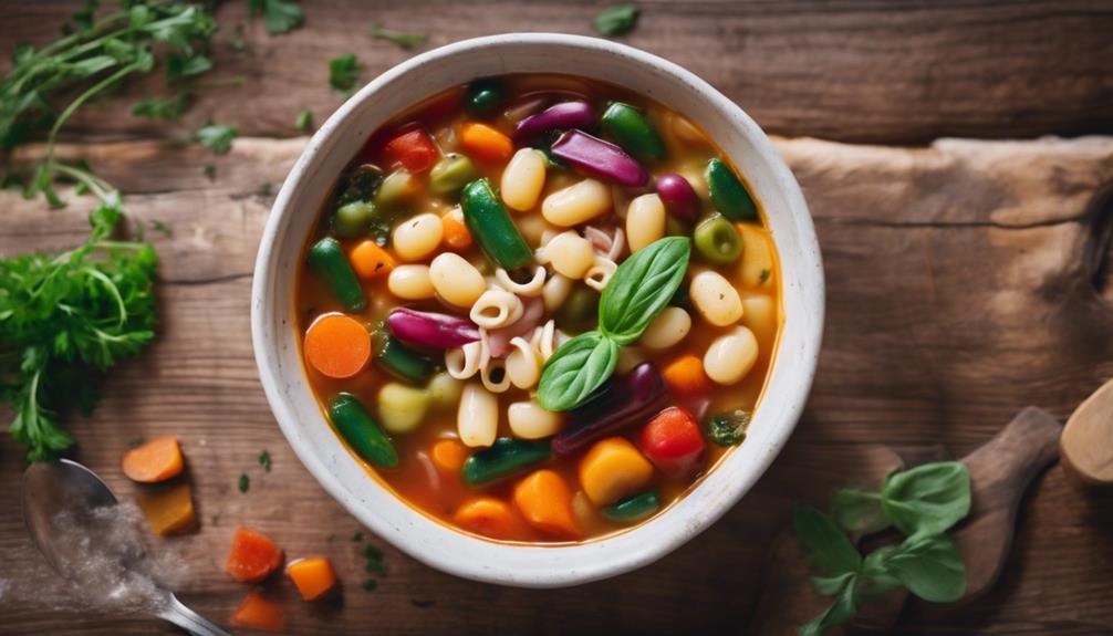 variety of minestrone soups