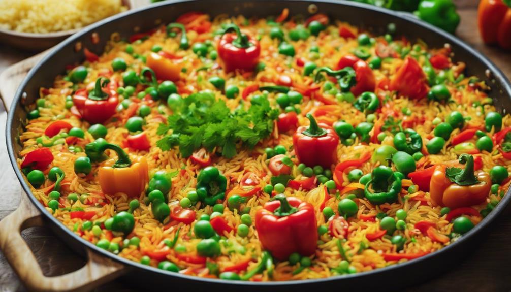 vegetable paella with saffron