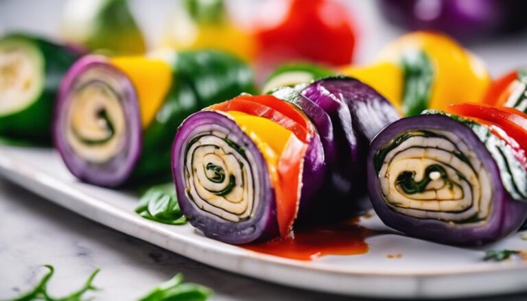 Sous Vide Eggplant Rollatini With Rainbow Fillings