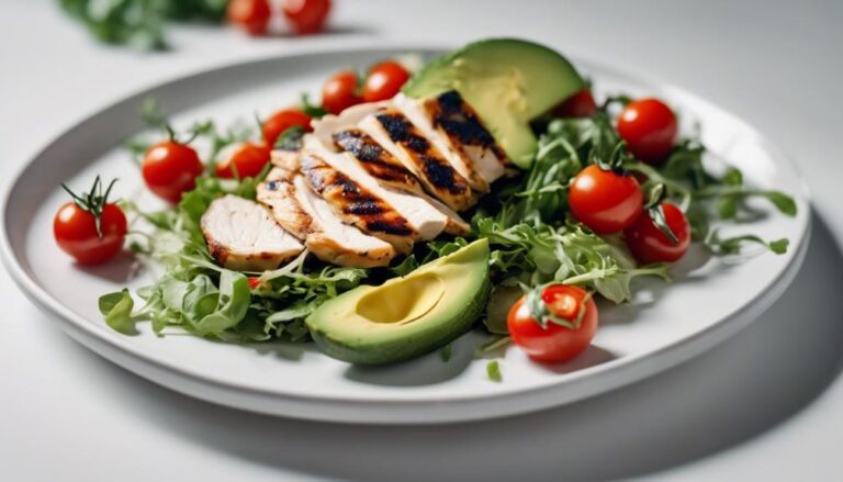 Salad Sous Vide Mixed Greens With Grilled Chicken for the AIP Diet