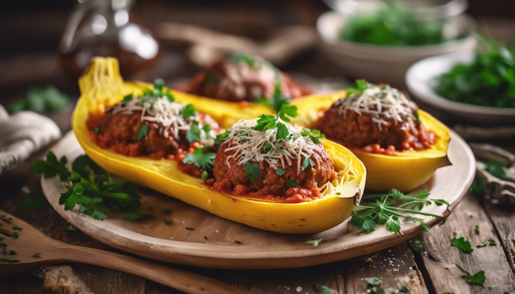 aip friendly lunch with spaghetti squash