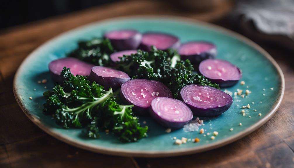 blue potatoes creamy dressing