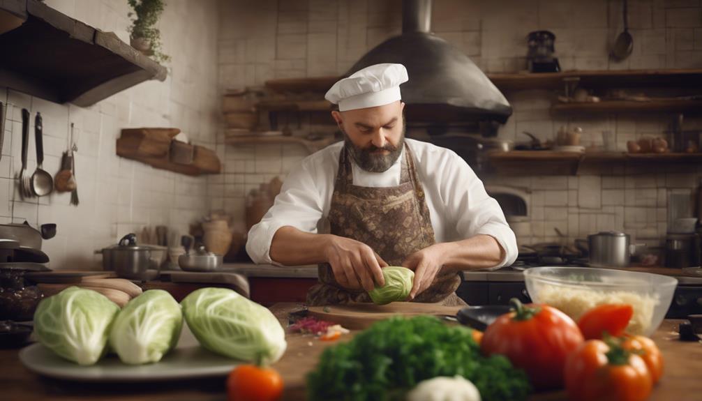 cabbage filled dish with history