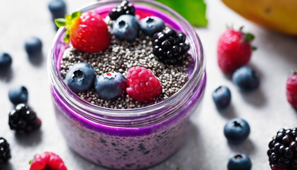 colorful chia seed pudding