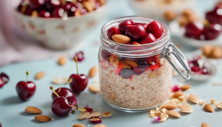 Sous Vide Red Cherry and Almond Oatmeal for a 7-Day Color Diet Breakfast