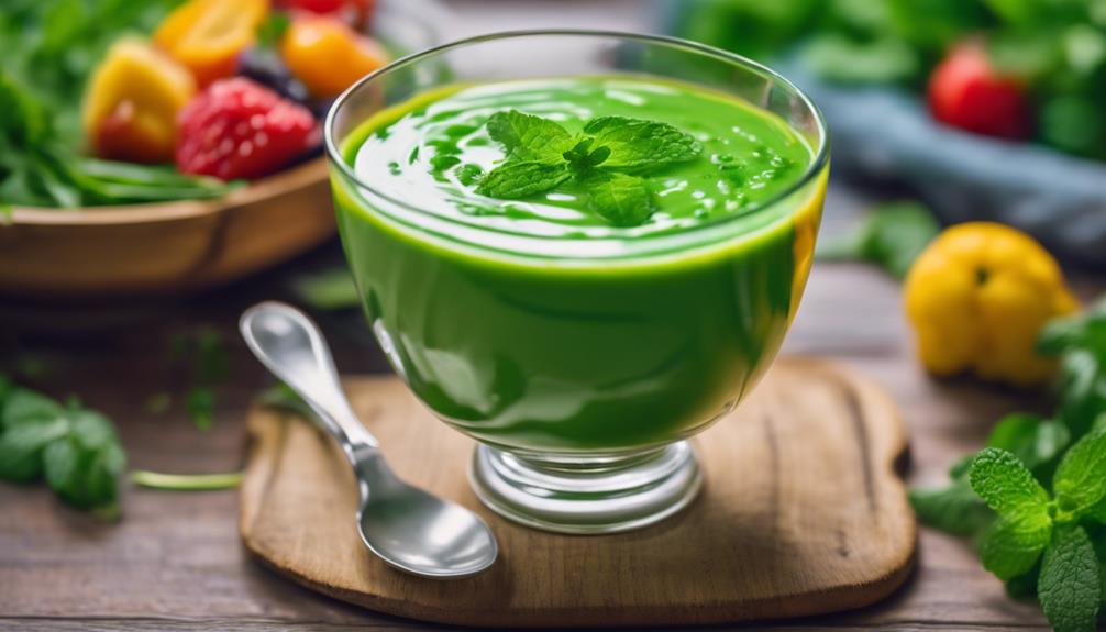 colorful diet friendly pea soup