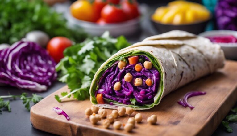 Sous Vide Purple Cabbage and Chickpea Wraps: A 7-Day Color Diet Lunch