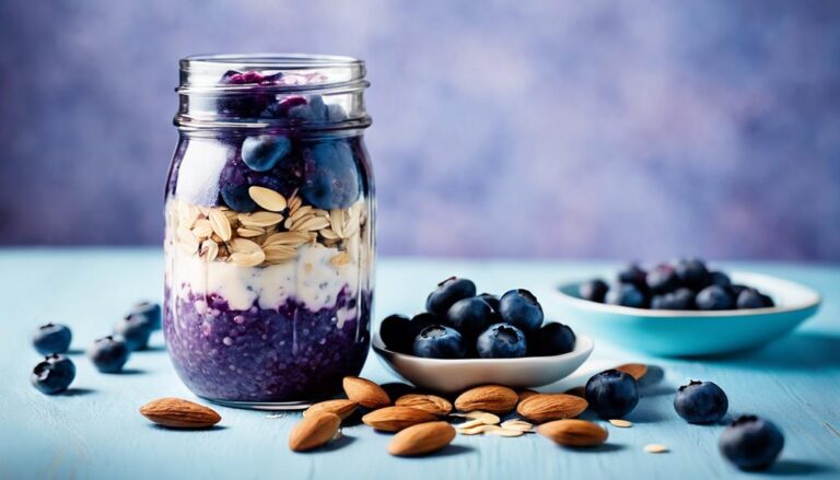 Sous Vide Blueberry and Almond Overnight Oats on the 7-Day Color Diet