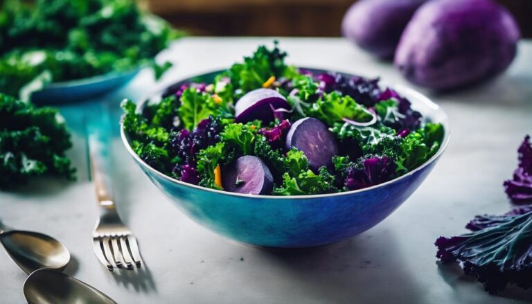 Sous Vide Blue Potato and Kale Salad on the 7-Day Color Diet