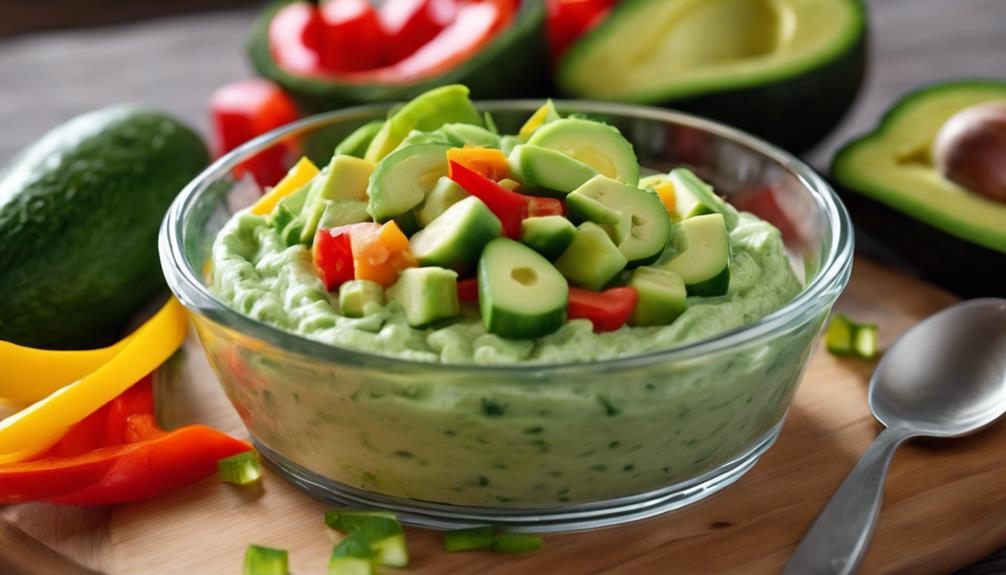 colorful dip for snacking