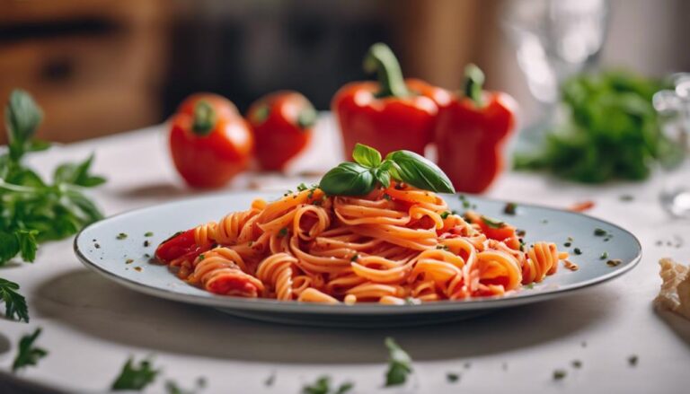 Sous Vide Red Pepper and Tomato Pasta for a 7-Day Color Diet Dinner