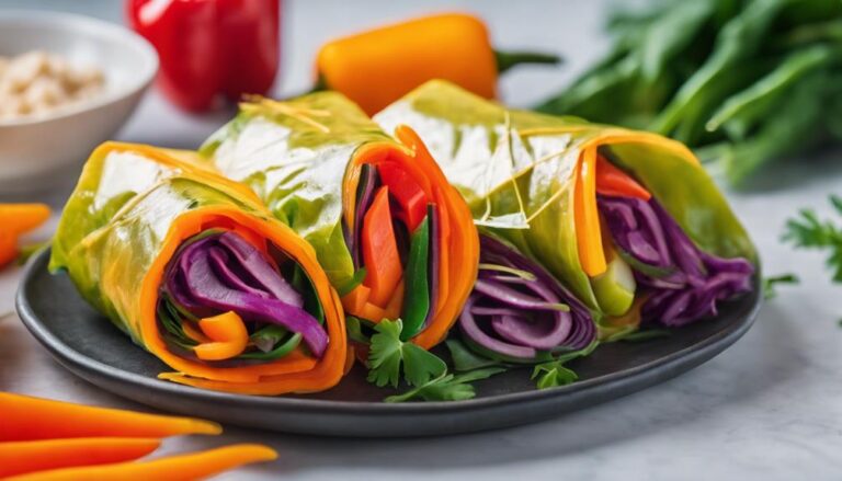 Sous Vide Orange Bell Pepper and Carrot Wraps on the 7-Day Color Diet