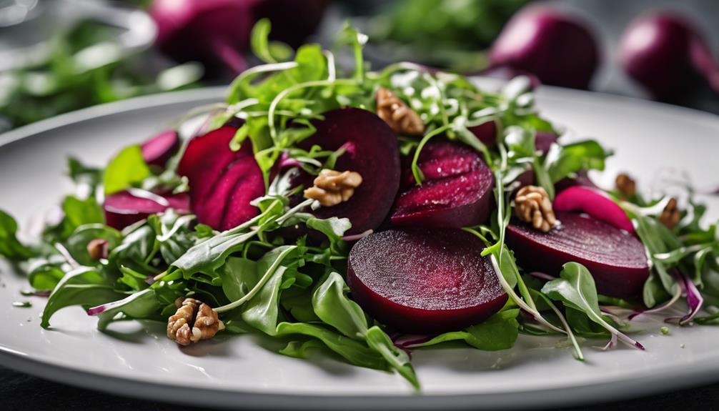 delicious beet and arugula