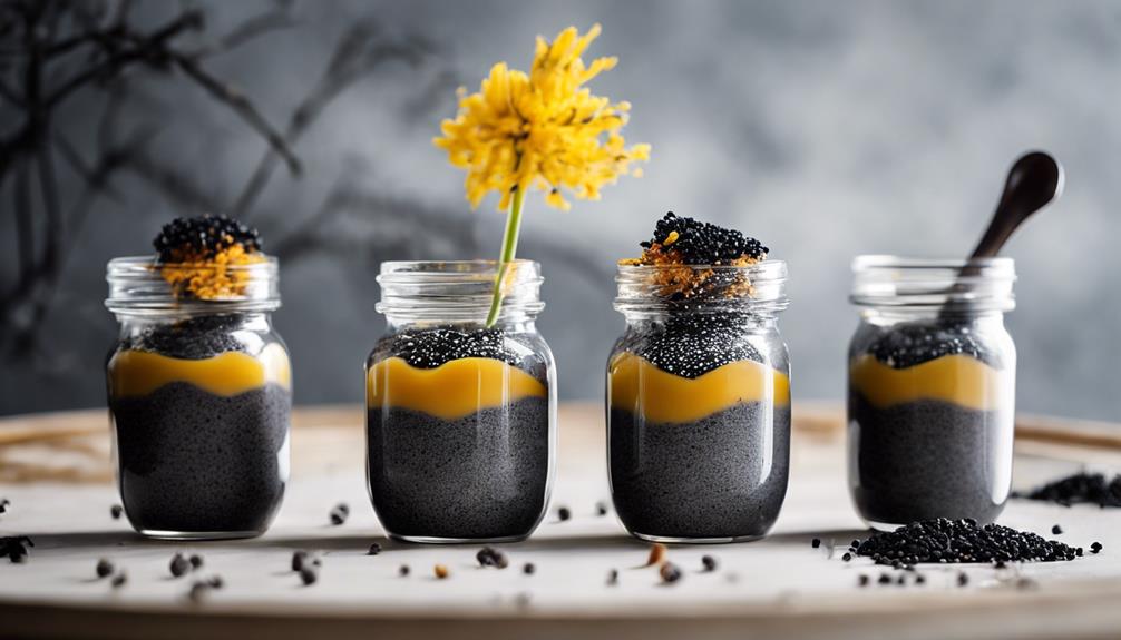 delicious black sesame puddings