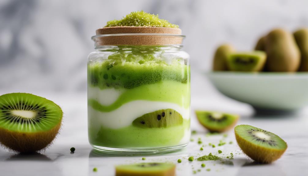 delicious matcha kiwi dessert