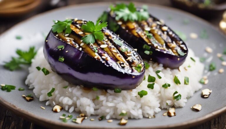 Sous Vide Miso Glazed Eggplant With Rice: a Flavorful Lunch