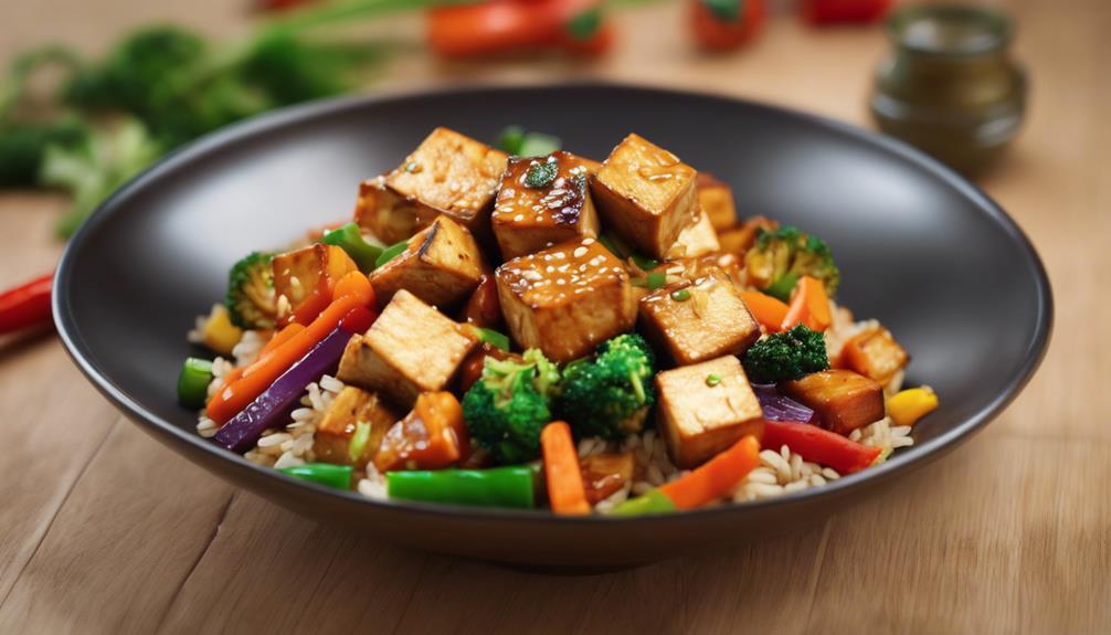 flavorful tofu stir fry dish