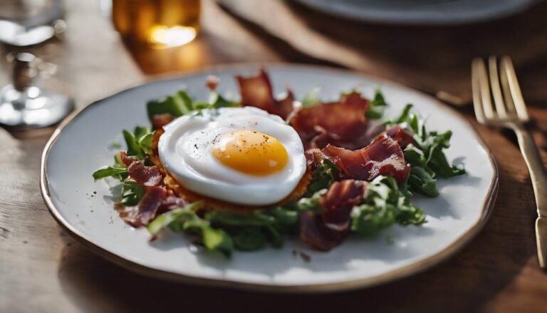 Salad Sous Vide Frisée With Poached Egg and Lardons for the French Diet