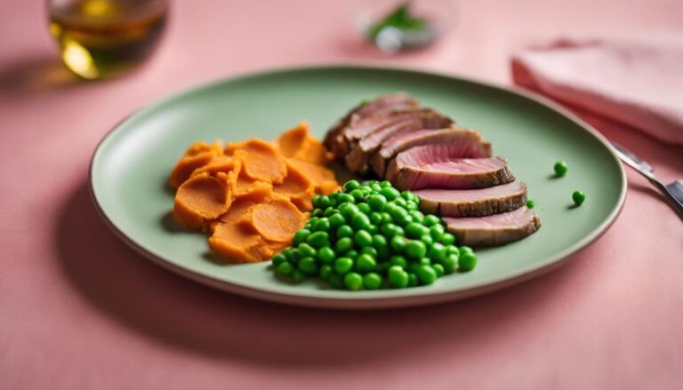 Sous Vide Lamb and Green Pea Purees for a Baby Food Diet Dinner