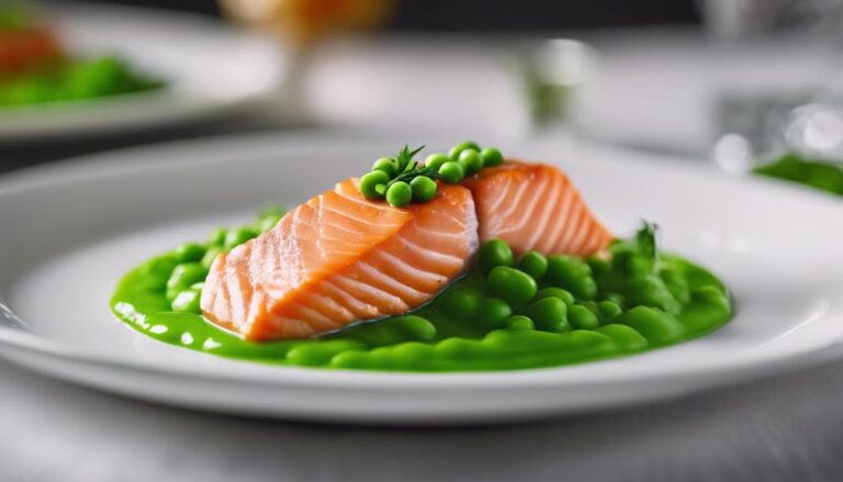 Sous Vide Salmon and Pea Purees for a Baby Food Diet Lunch