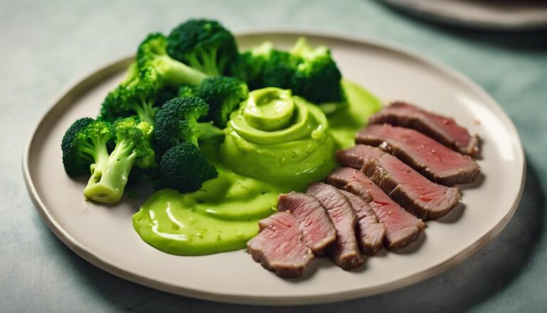 Sous Vide Beef and Broccoli Purees for a Baby Food Diet Dinner