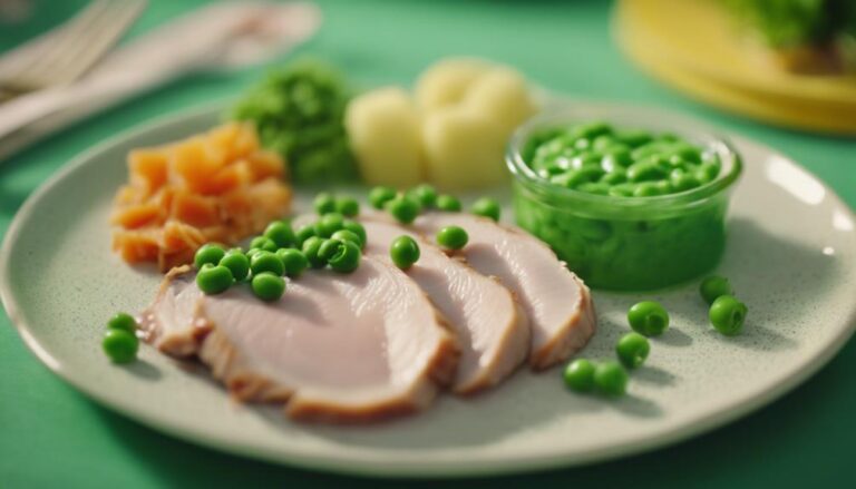 Sous Vide Turkey and Pea Purees for a Baby Food Diet Lunch