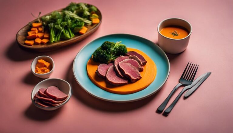 Sous Vide Beef and Sweet Potato Purees for a Baby Food Diet Lunch