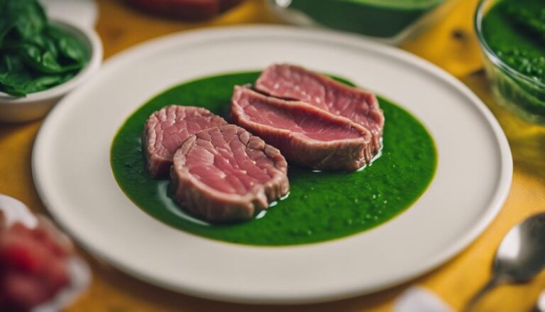 Sous Vide Beef and Spinach Purees for a Baby Food Diet Dinner